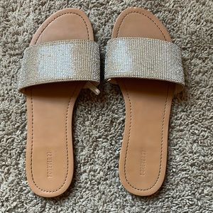 Glitter top sandals , used !!!! But good condition